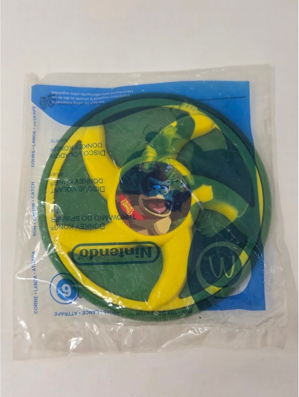 2006 McDonald’s Nintendo Donkey Kong #6 Throw & Go Spinner Toy New